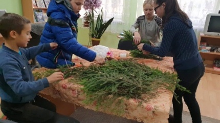 Advento popietė Milkūnų bibliotekoje