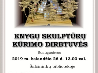 Knygų skulptūrų kūrimo dirbtuvės