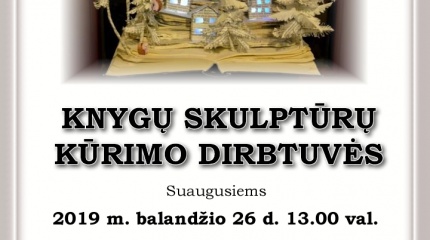 Knygų skulptūrų kūrimo dirbtuvės