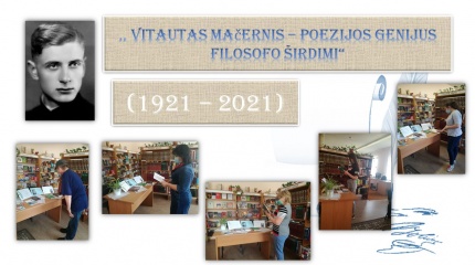 Pažinimas su  V. Mačernio poezija