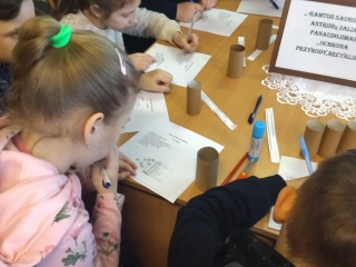 Edukacinis užsiėmimas „Gamtos saugojimas – antrinių žaliavų panaudojimas“