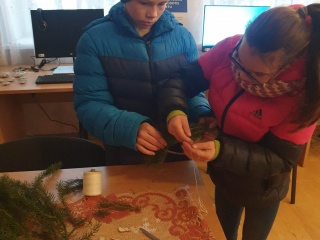 Advento popietė Milkūnų bibliotekoje