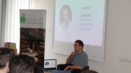 Šalčininkų bibliotekoje svečiavosi Benas Bėrantas