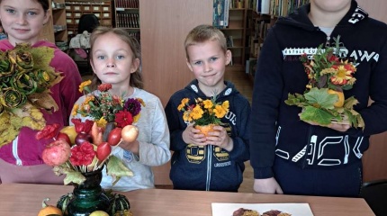 Edukacinis užsiėmimas „Rudeninė puokštė“