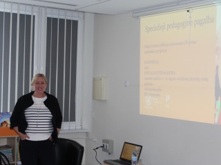 Šalčininkų bibliotekoje svečiavosi logopedė, psichologė, soc. mokslų dr. Vilma Makauskienė