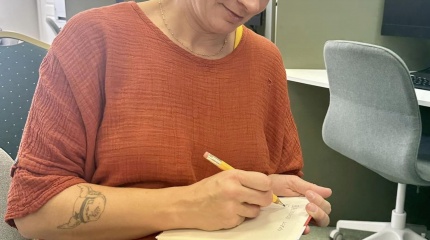Baltosios Vokės bibliotekoje svečiavosi Lina Itagaki