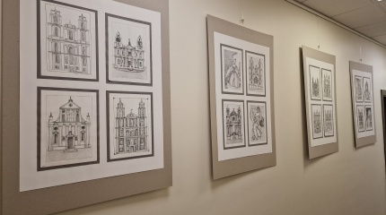 Piešinių paroda „Baroko architektūra ir apranga“
