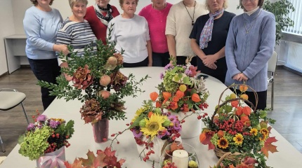 Kūrybinės dirbtuvės „Rudens puokštė“