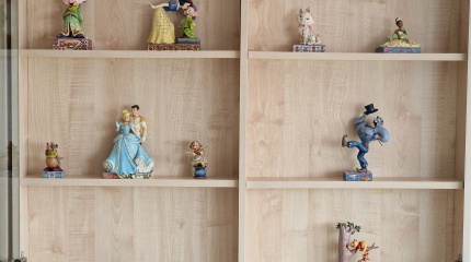 Bibliotekoje eksponuojama Justinos Palkevič „Disney“ personažų kolekcija